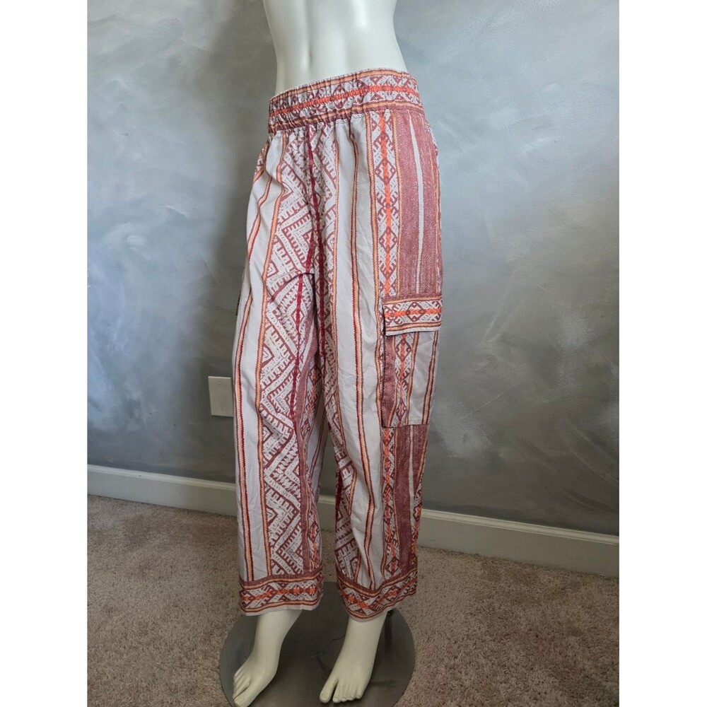 FREE PEOPLE VISIONARY MOVEMENT PANTS LIGHTWEIGHT Sz M Pull On Cargo Pockets